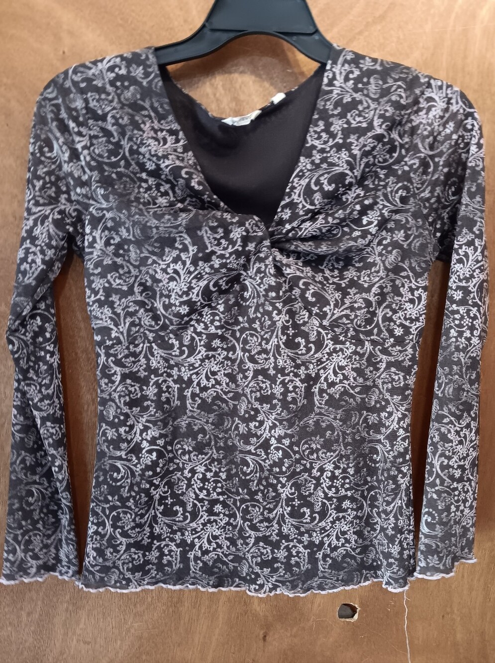 Izod Browm And Pale Pink Womans Blouse